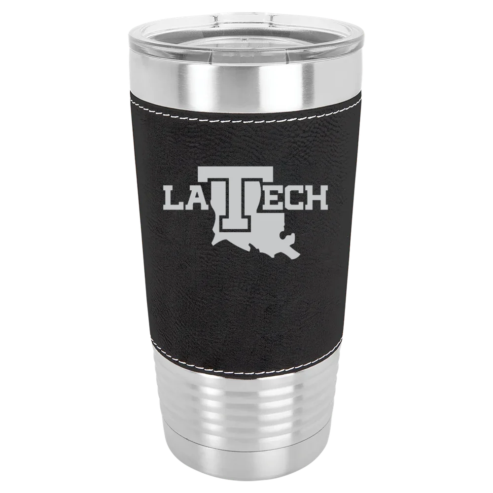 Louisiana Tech University Polar Camel 20 oz. Leatherette Grip Tumbler with Standard Lid