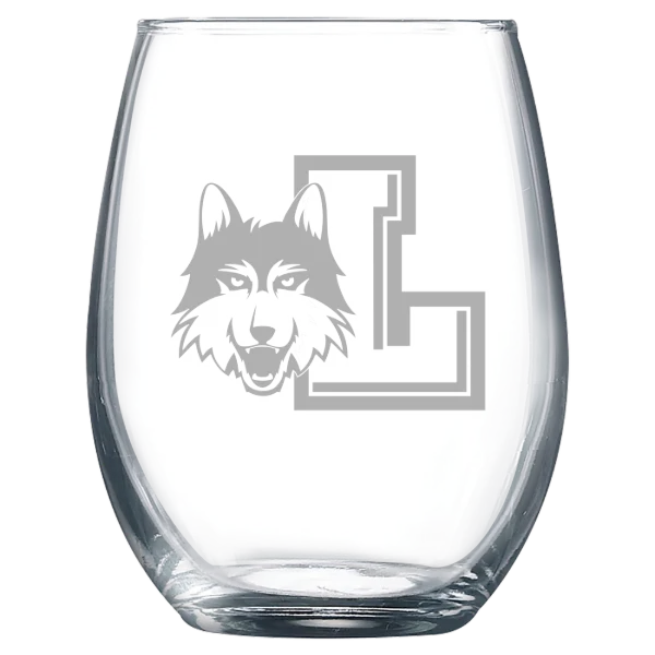 Loyola University Chicago Polar Camel 9 oz. Stemless Wine Glass