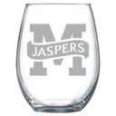 Manhattan University Polar Camel 15 oz. Stemless Wine Glass