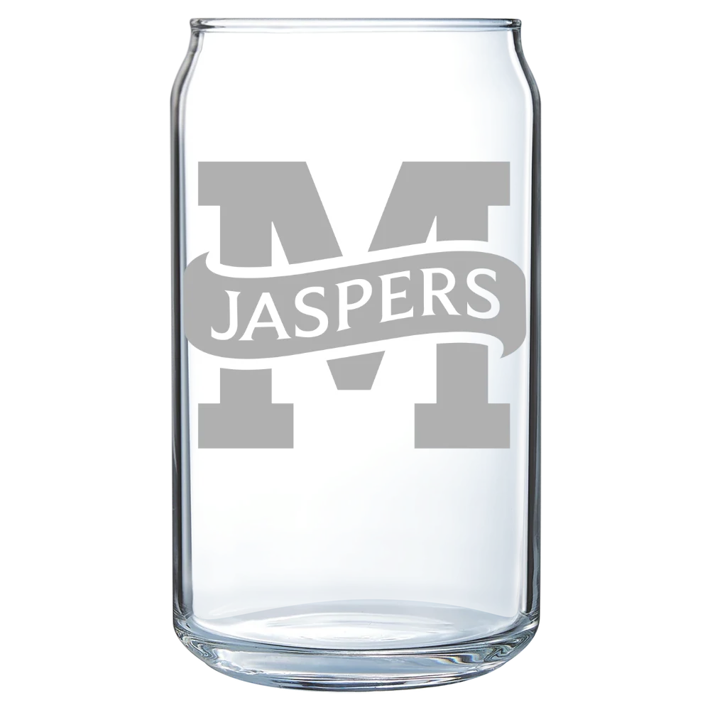 Manhattan University Polar Camel 16 oz. Can Glass