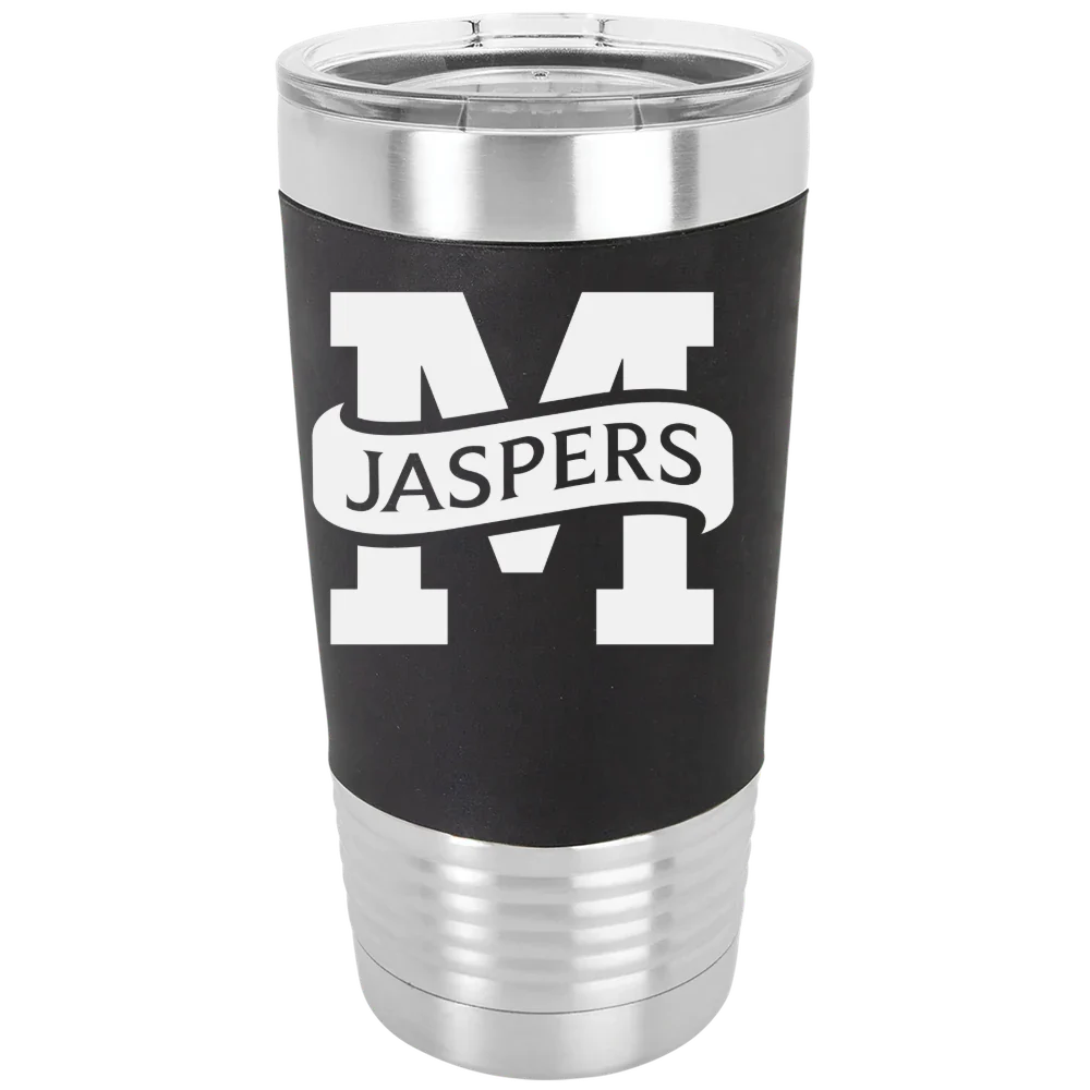 Manhattan University Polar Camel 20 oz. Silicone Grip Tumbler with Standard Lid