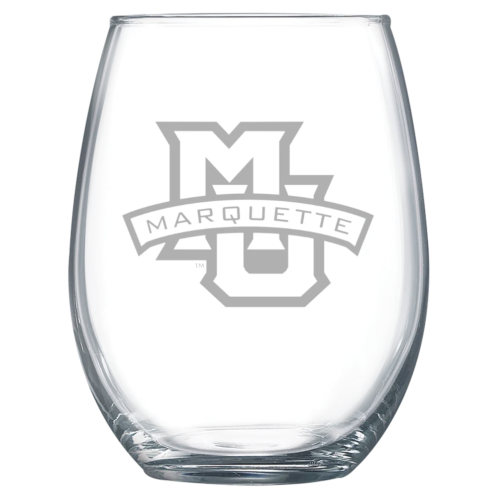 Marquette University Polar Camel 15 oz. Stemless Wine Glass