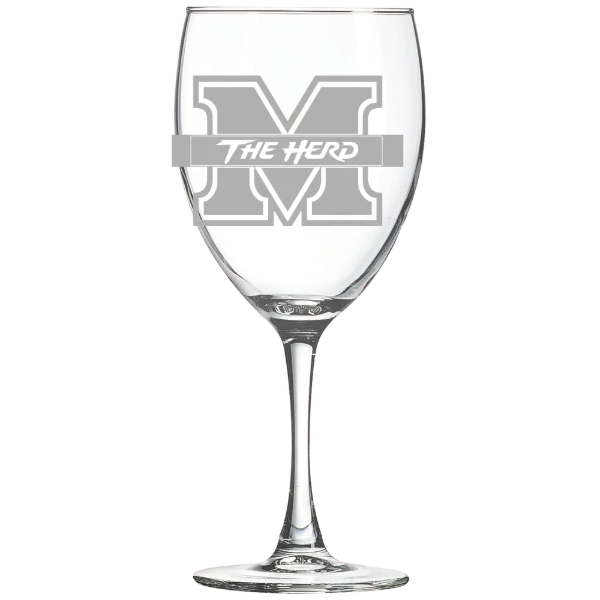 Marshall University Polar Camel 10 1/2 oz. Wine Glass