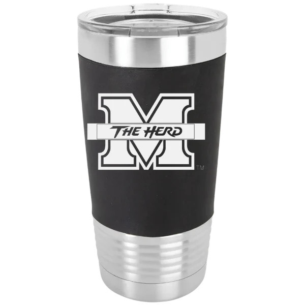 Marshall University Polar Camel 20 oz. Silicone Grip Tumbler with Standard Lid