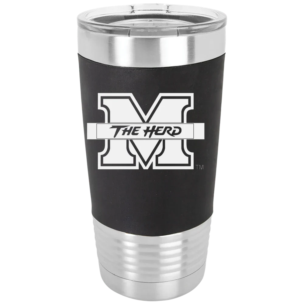 Marshall University Polar Camel 20 oz. Silicone Grip Tumbler with Standard Lid
