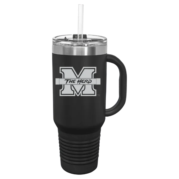 Marshall University Polar Camel 40 oz. Travel Mug with Snap Lid & Straw
