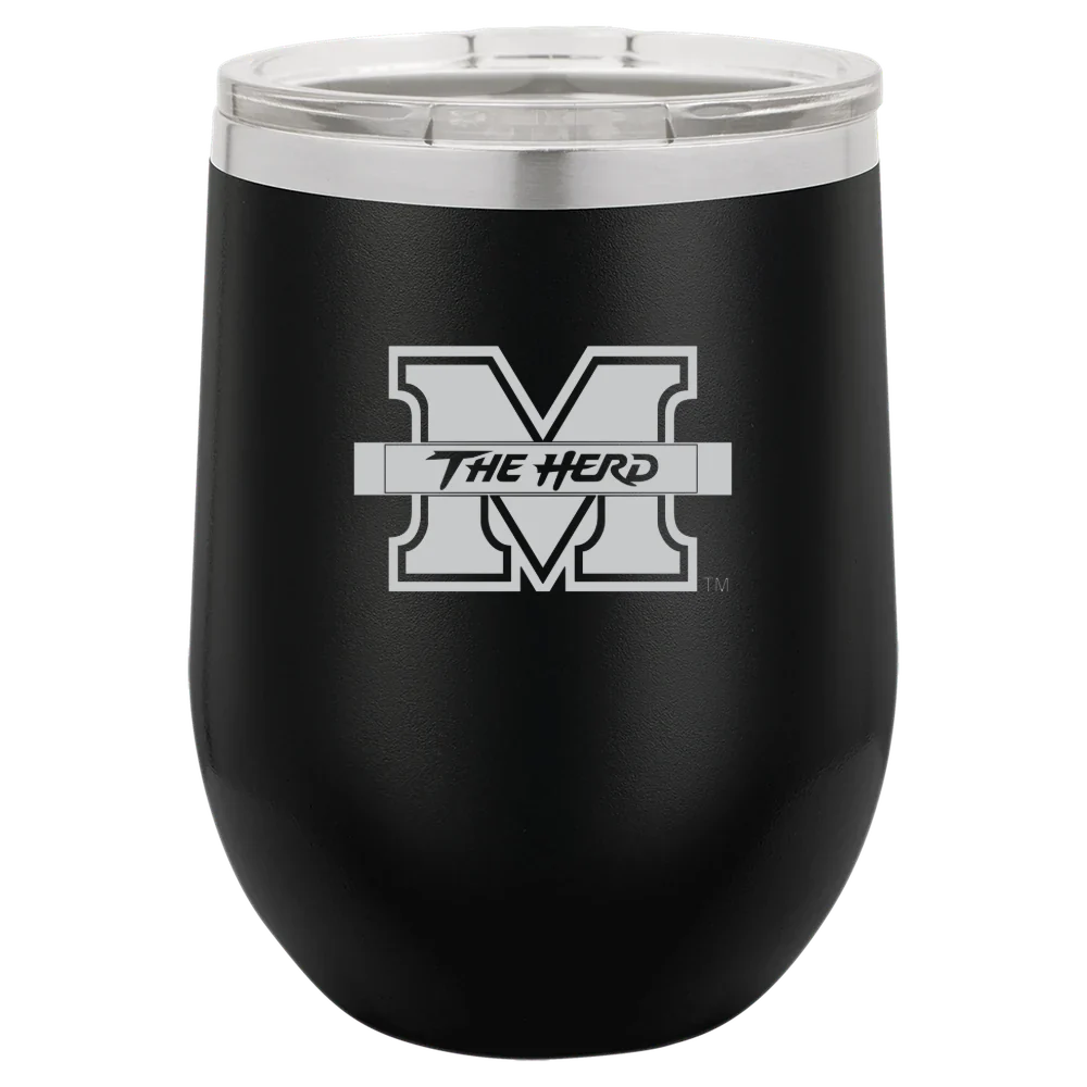 Marshall University Polar Camel 12 oz. Stemless Wine Tumbler
