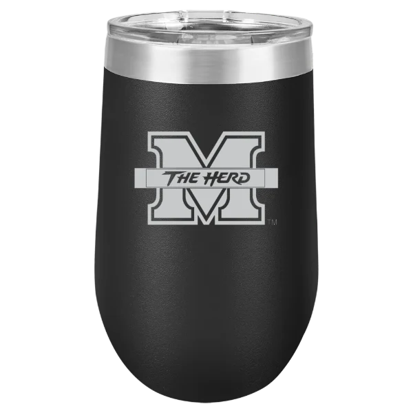 Marshall University Polar Camel 16 oz. Stemless Wine Tumbler