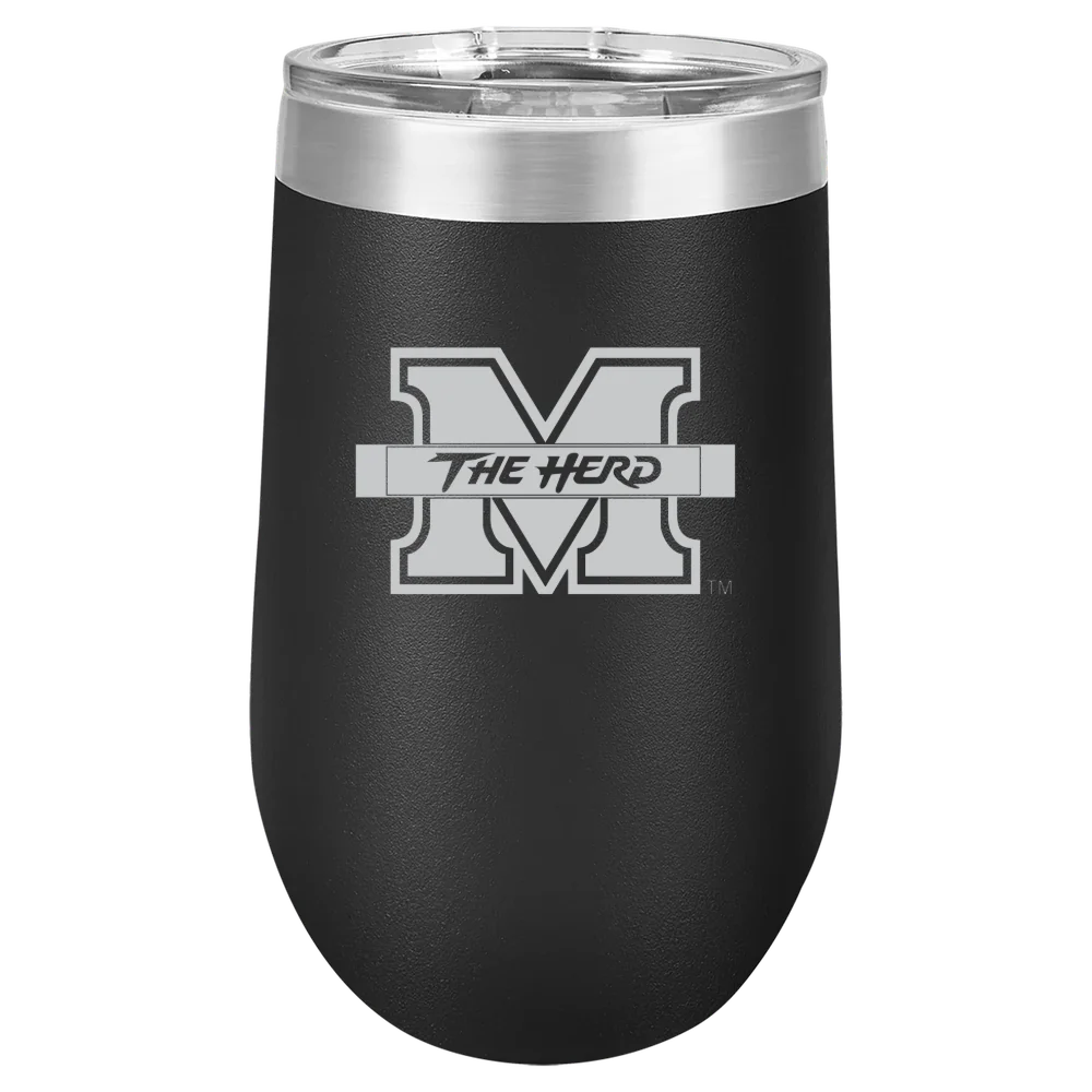 Marshall University Polar Camel 16 oz. Stemless Wine Tumbler