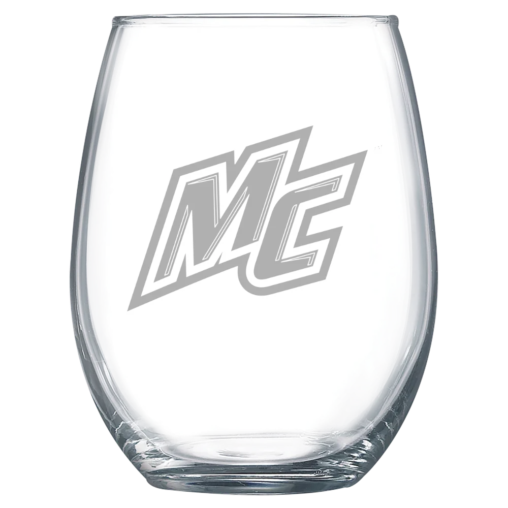 Merrimack College Polar Camel 15 oz. Stemless Wine Glass