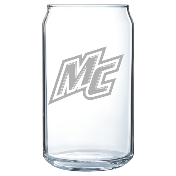 Merrimack College Polar Camel 16 oz. Can Glass