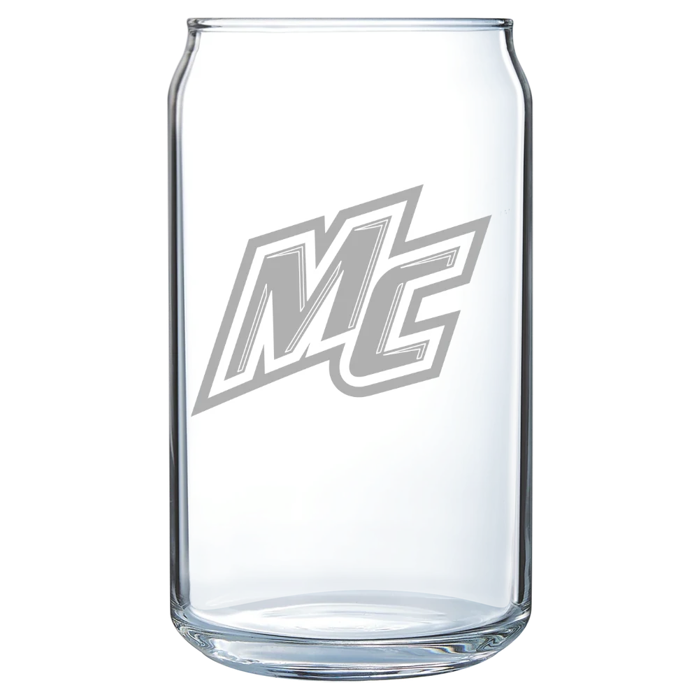 Merrimack College Polar Camel 16 oz. Can Glass