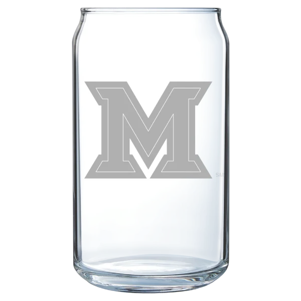 Miami University (Ohio) Polar Camel 16 oz. Can Glass