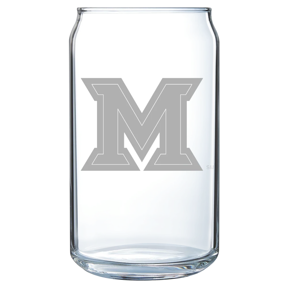 Miami University (Ohio) Polar Camel 16 oz. Can Glass