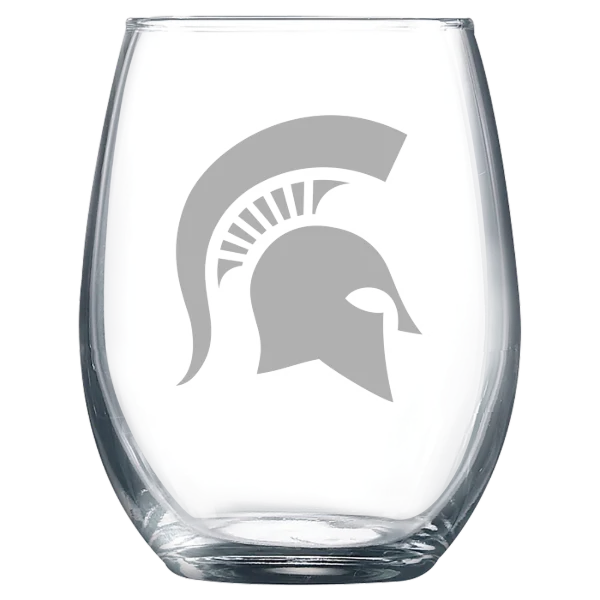 Michigan State University Polar Camel 9 oz. Stemless Wine Glass