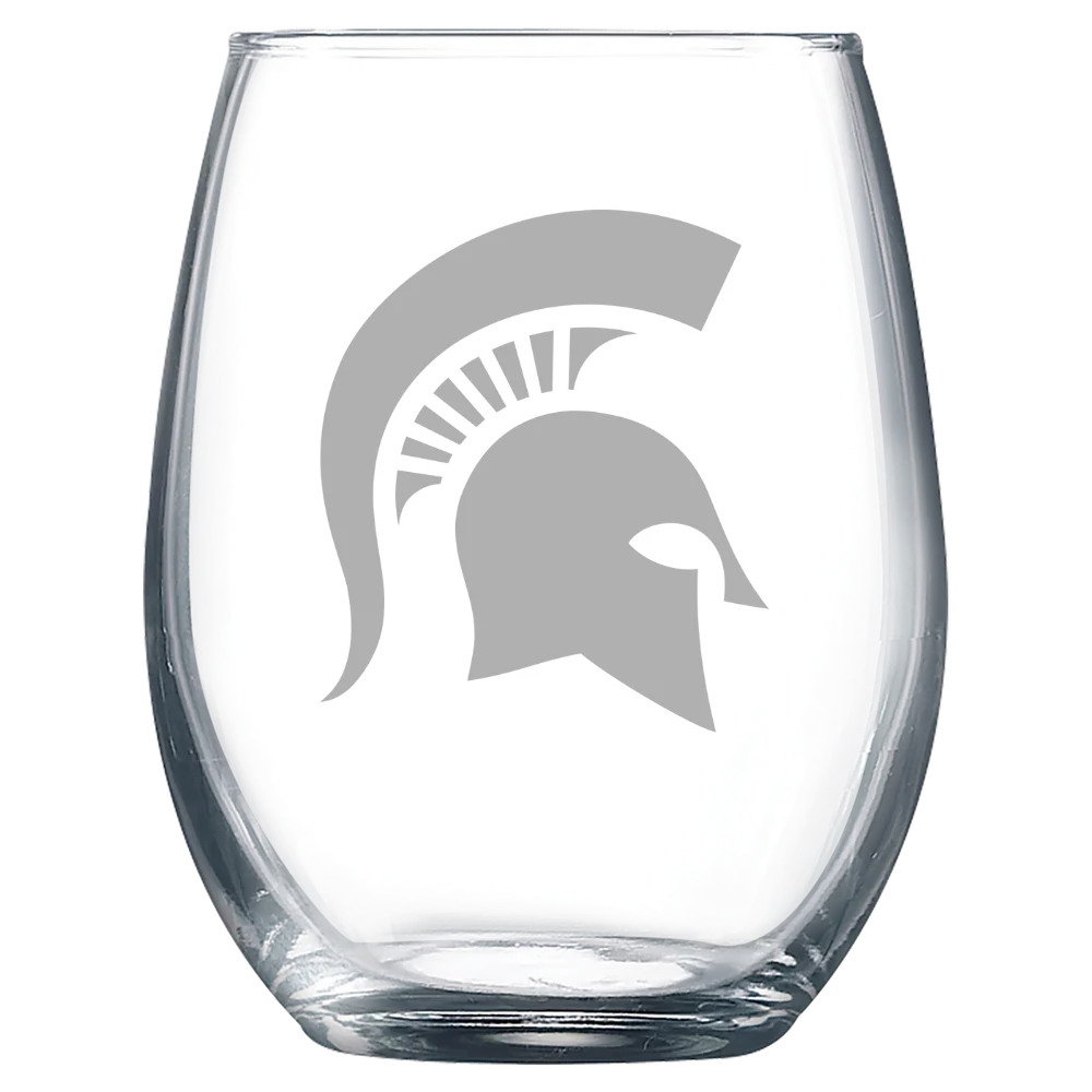 Michigan State University Polar Camel 9 oz. Stemless Wine Glass