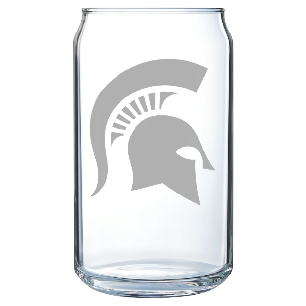 Michigan State University Polar Camel 16 oz. Can Glass