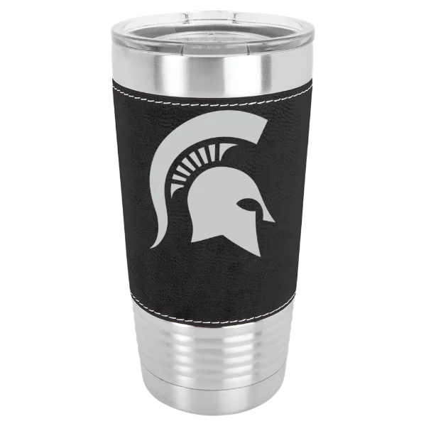 Michigan State University Polar Camel 20 oz. Leatherette Grip Tumbler with Standard Lid