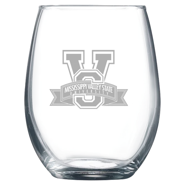 Mississippi Valley State University Polar Camel 9 oz. Stemless Wine Glass