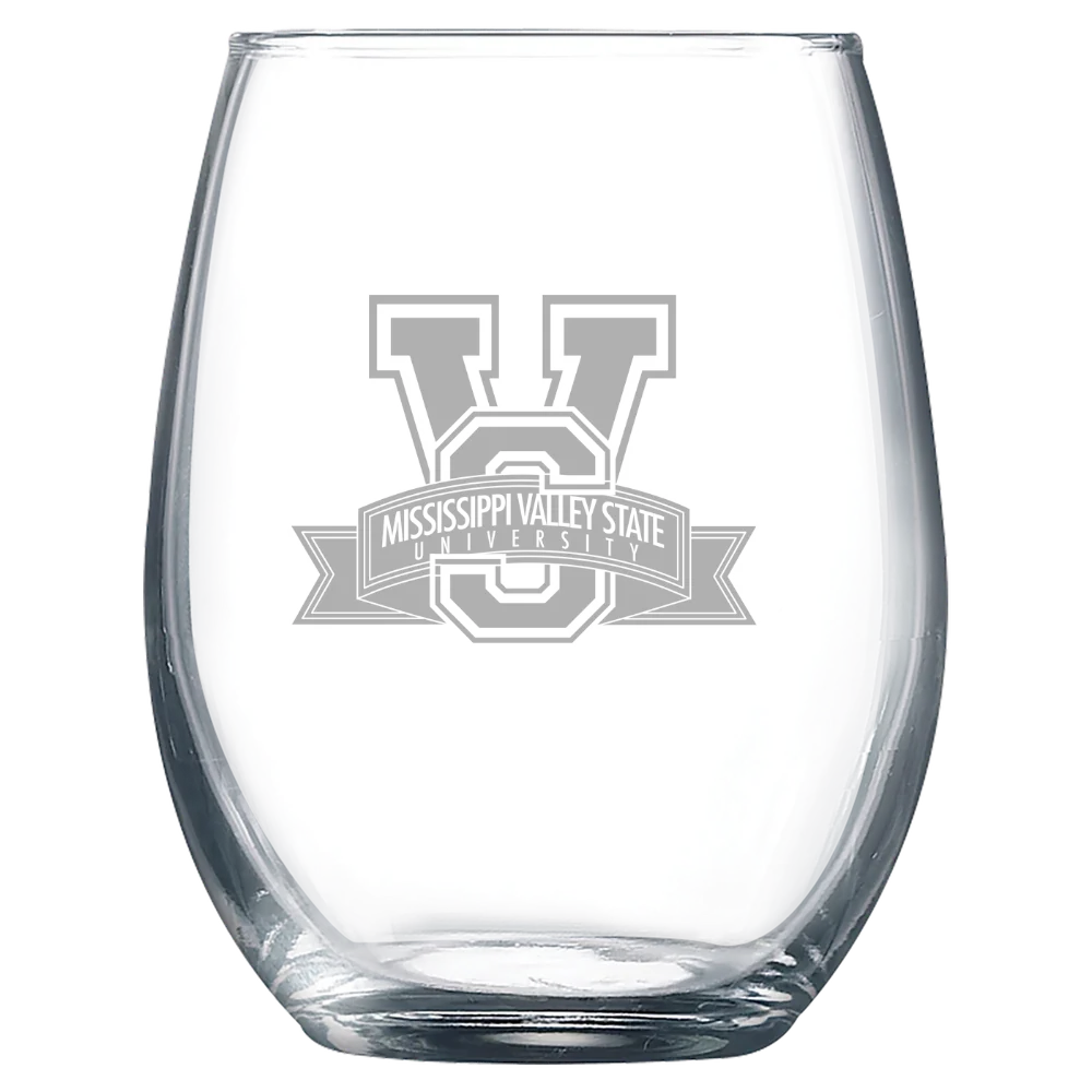 Mississippi Valley State University Polar Camel 9 oz. Stemless Wine Glass