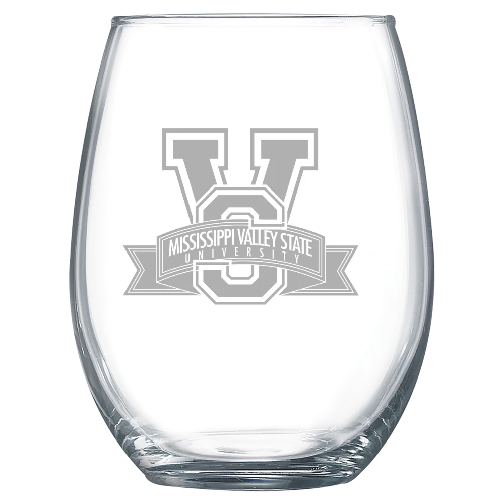 Mississippi Valley State University Polar Camel 15 oz. Stemless Wine Glass