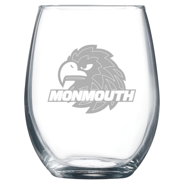 Monmouth University Polar Camel 9 oz. Stemless Wine Glass