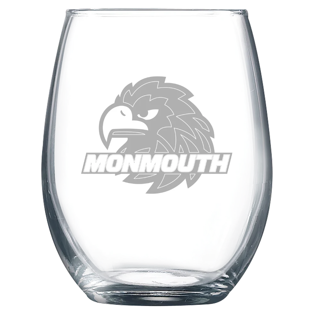 Monmouth University Polar Camel 9 oz. Stemless Wine Glass