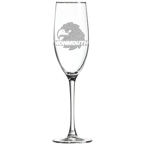 Monmouth University Polar Camel 8 oz. Champagne Flute