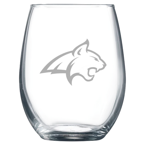 Montana State University-Bozeman Polar Camel 9 oz. Stemless Wine Glass