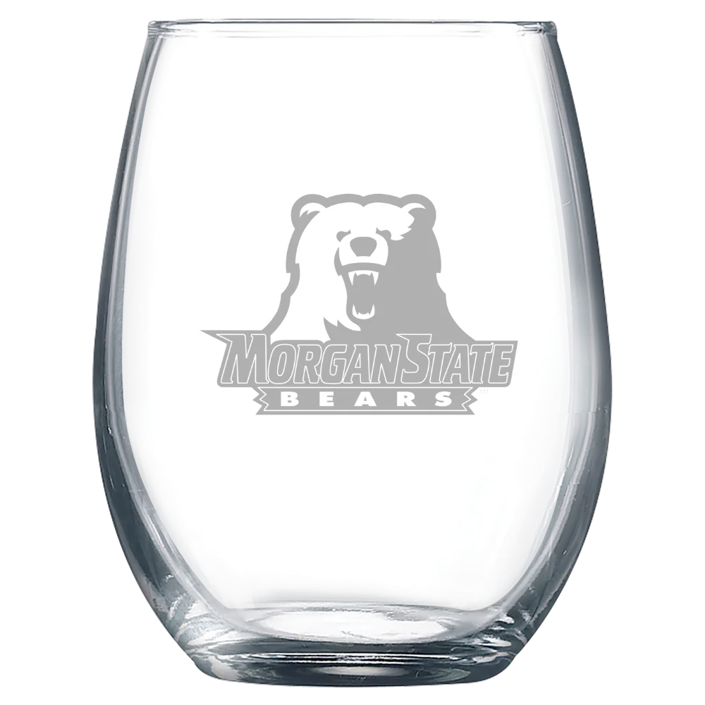 Morgan State University Polar Camel 9 oz. Stemless Wine Glass