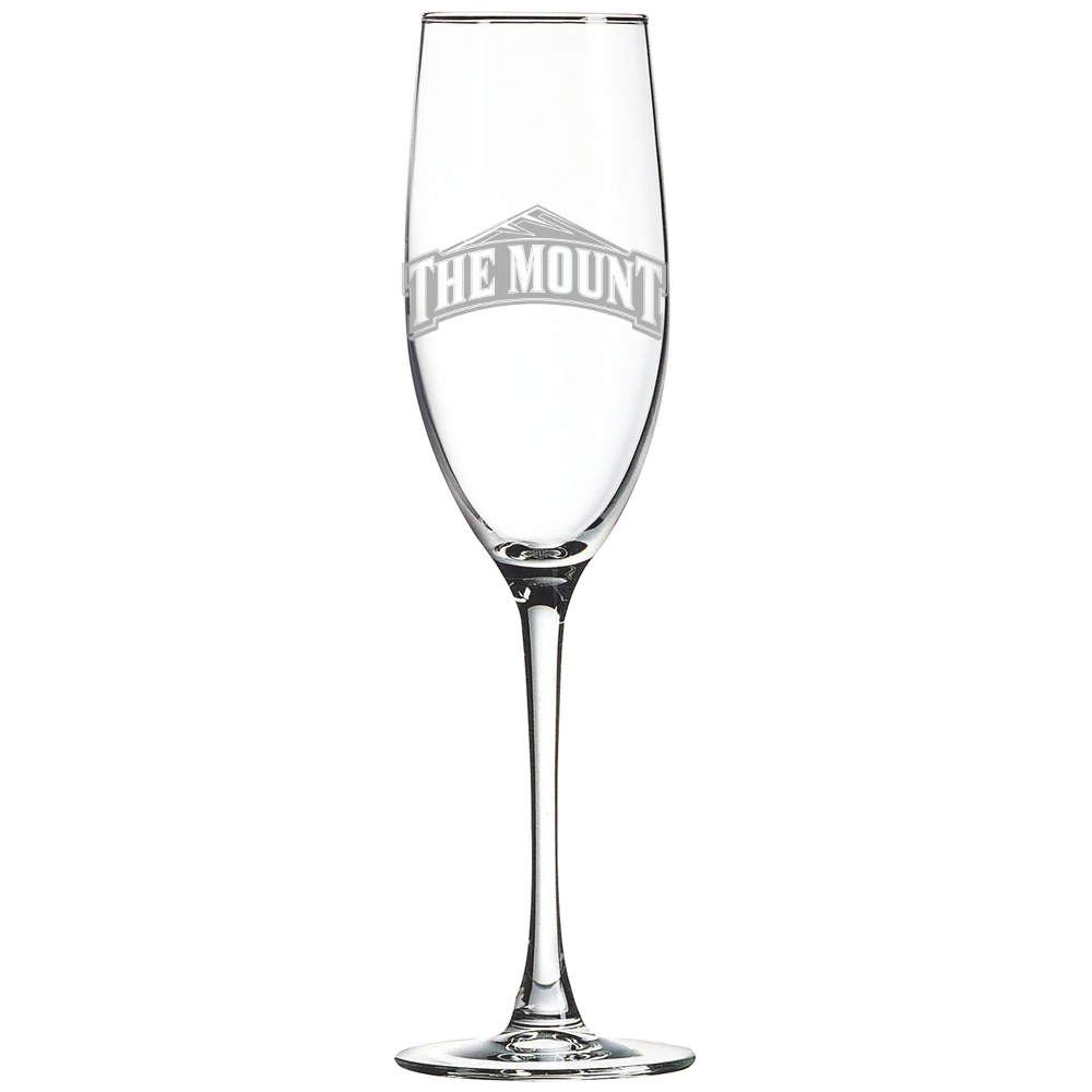 Mount St. Mary's University Polar Camel 8 oz. Champagne Flute