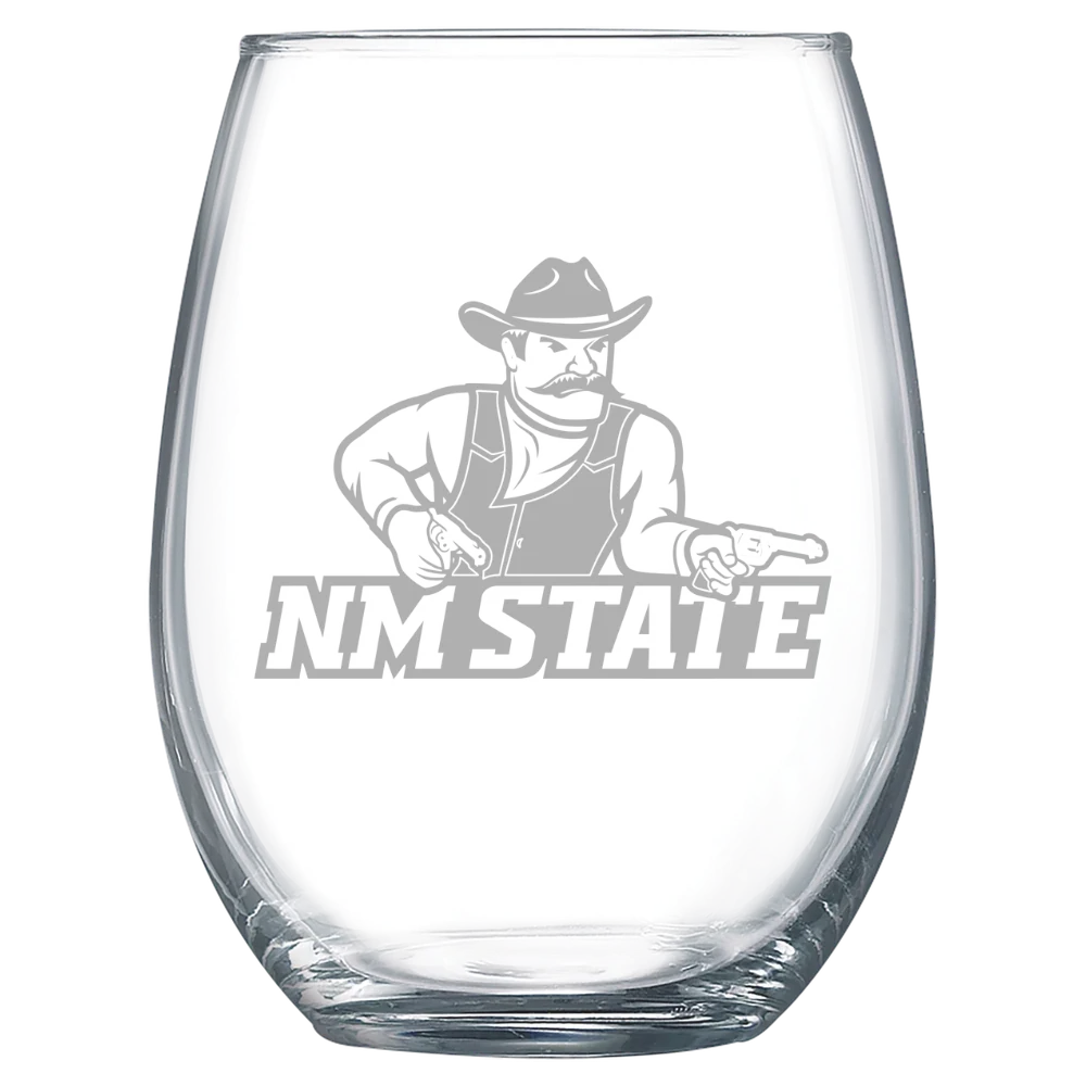 New Mexico State University Polar Camel 15 oz. Stemless Wine Glass