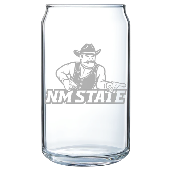 New Mexico State University Polar Camel 16 oz. Can Glass