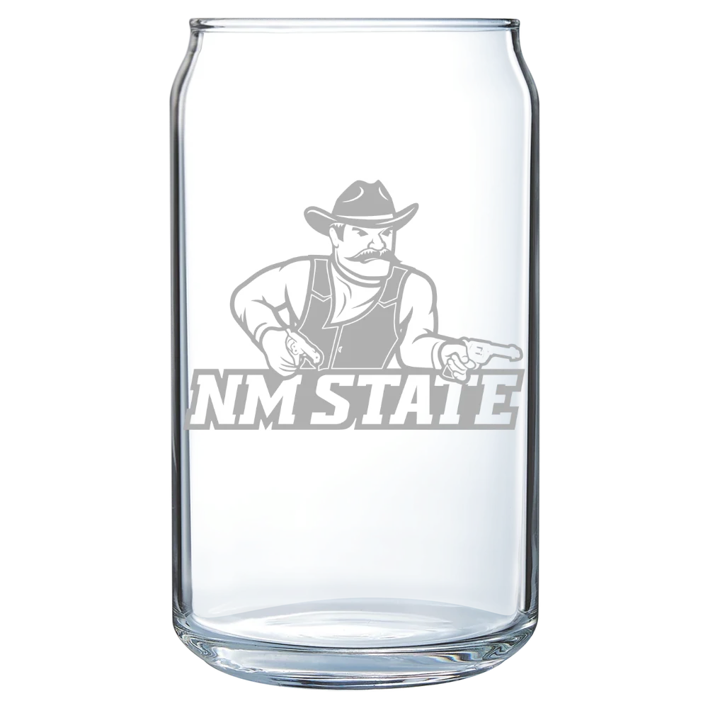 New Mexico State University Polar Camel 16 oz. Can Glass