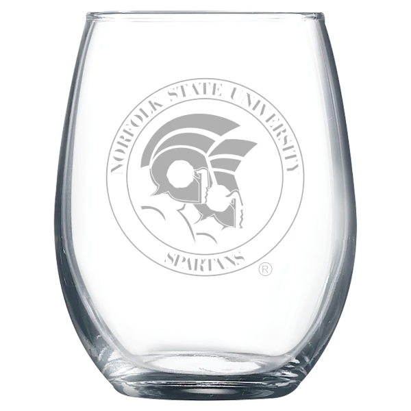 Norfolk State University Polar Camel 9 oz. Stemless Wine Glass