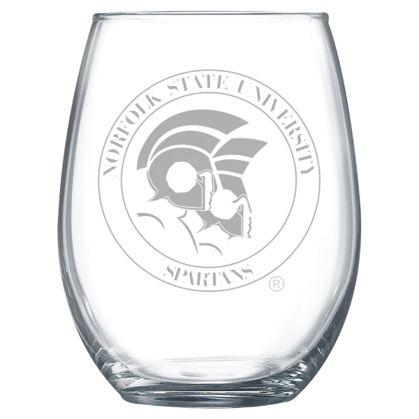 Norfolk State University Polar Camel 15 oz. Stemless Wine Glass