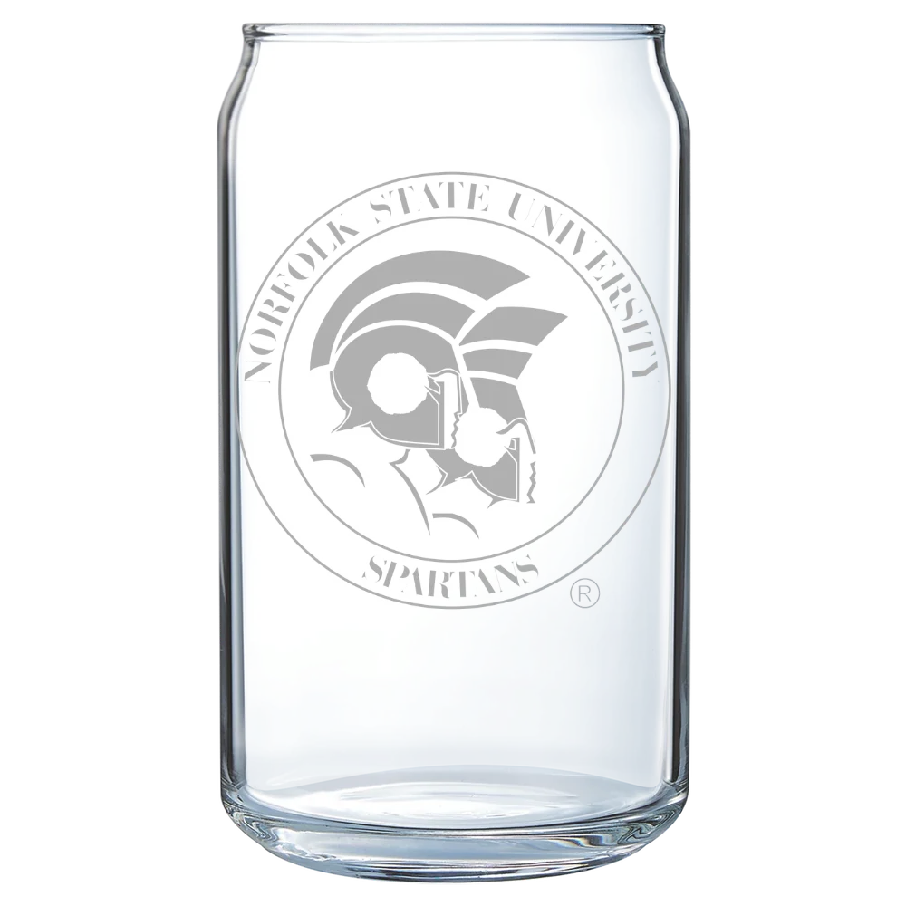 Norfolk State University Polar Camel 16 oz. Can Glass