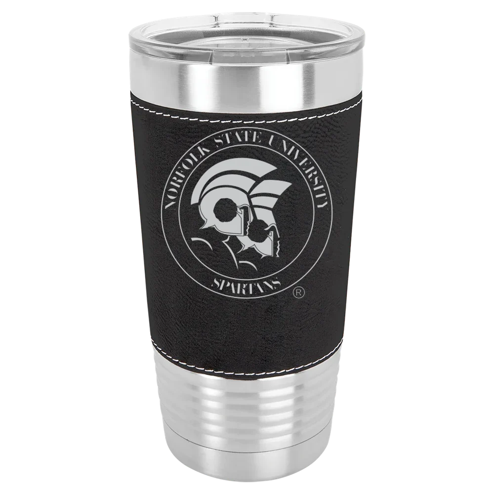 Norfolk State University Polar Camel 20 oz. Leatherette Grip Tumbler with Standard Lid