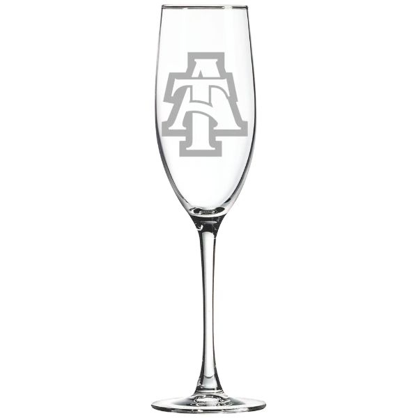 North Carolina A&T State University Polar Camel 8 oz. Champagne Flute