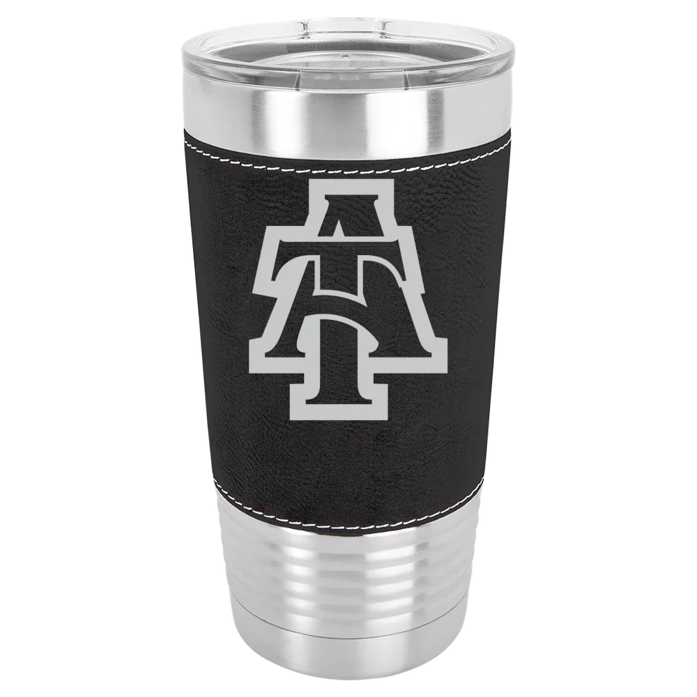 North Carolina A&T State University Polar Camel 20 oz. Leatherette Grip Tumbler with Standard Lid