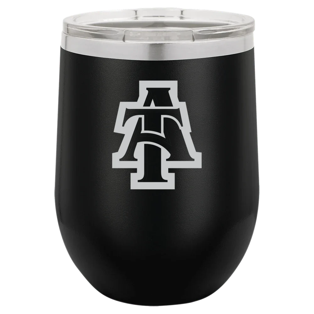 North Carolina A&T State University Polar Camel 12 oz. Stemless Wine Tumbler