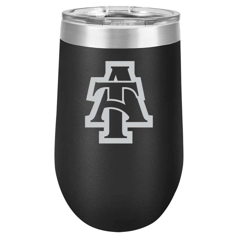 North Carolina A&T State University Polar Camel 16 oz. Stemless Wine Tumbler