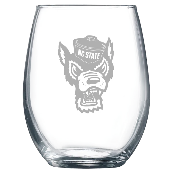 North Carolina State University Polar Camel 9 oz. Stemless Wine Glass