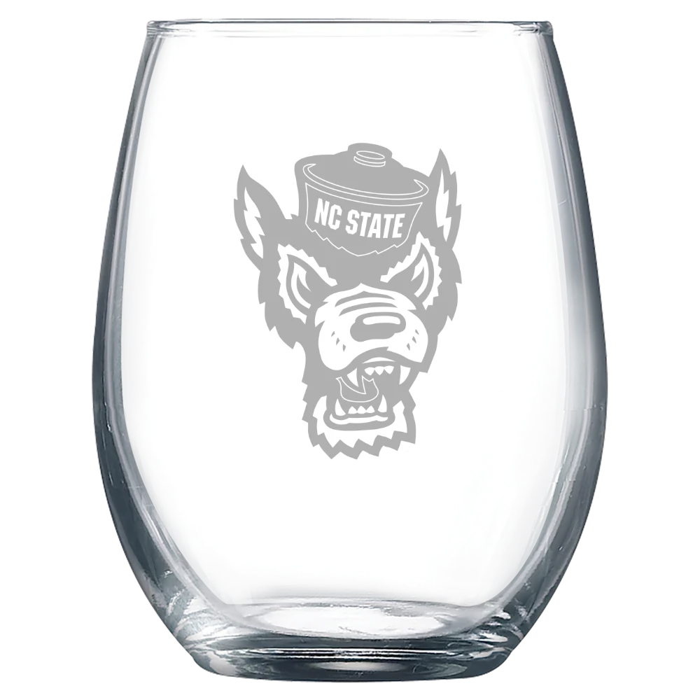 North Carolina State University Polar Camel 9 oz. Stemless Wine Glass