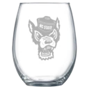 North Carolina State University Polar Camel 15 oz. Stemless Wine Glass