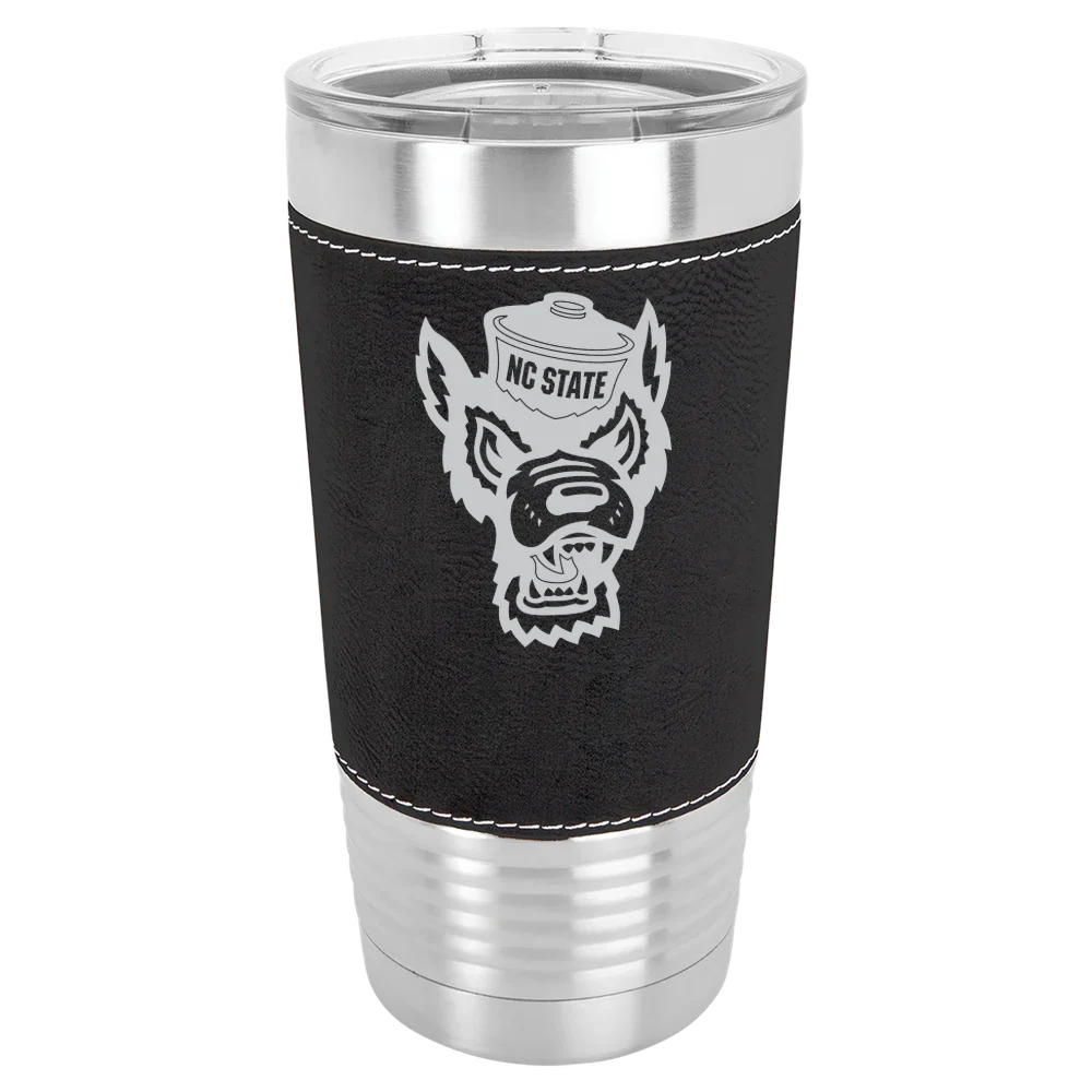 North Carolina State University Polar Camel 20 oz. Leatherette Grip Tumbler with Standard Lid