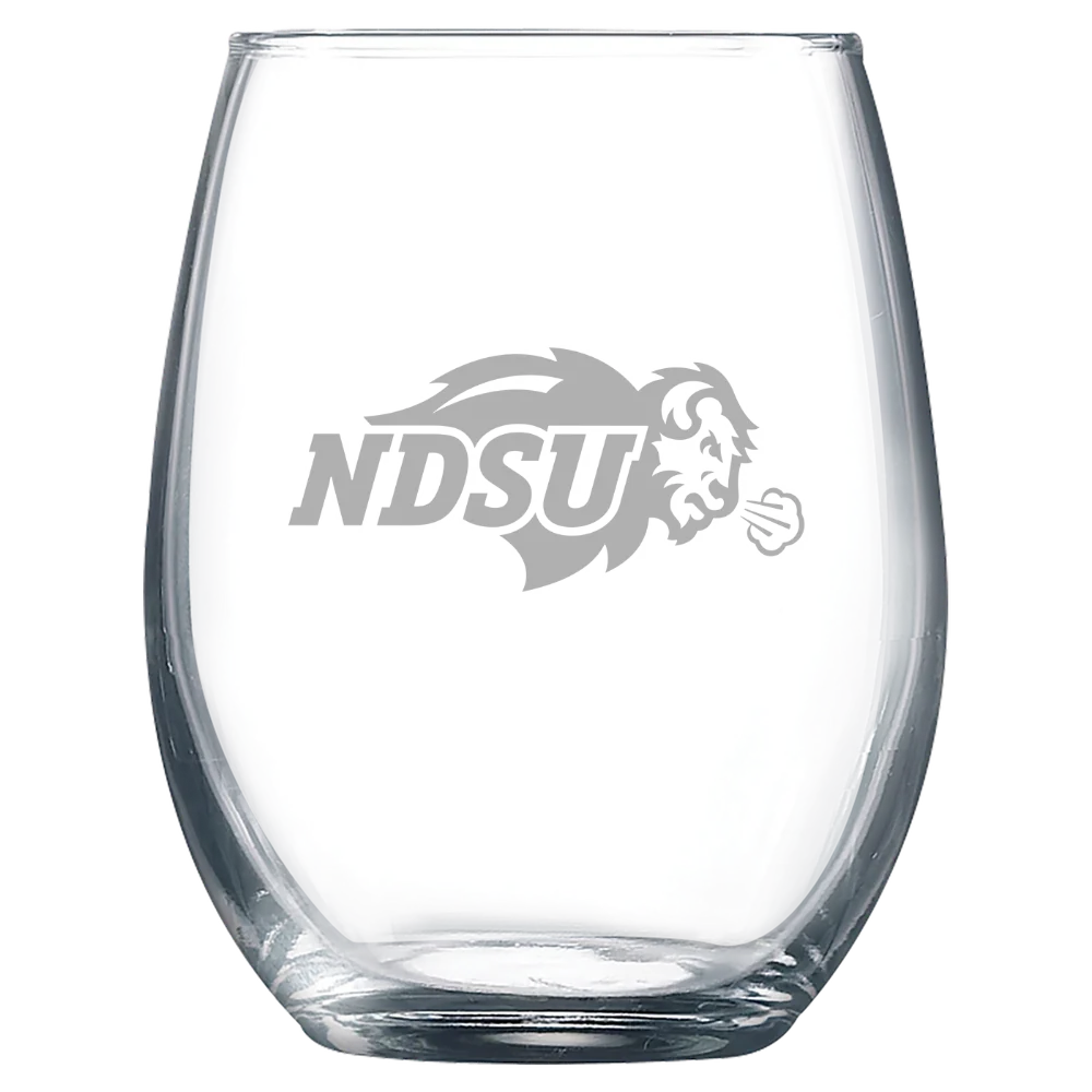 North Dakota State University Polar Camel 9 oz. Stemless Wine Glass