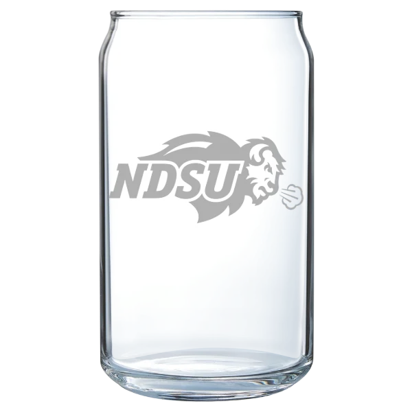 North Dakota State University Polar Camel 16 oz. Can Glass