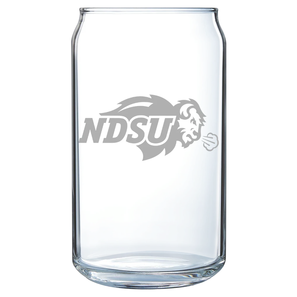 North Dakota State University Polar Camel 16 oz. Can Glass