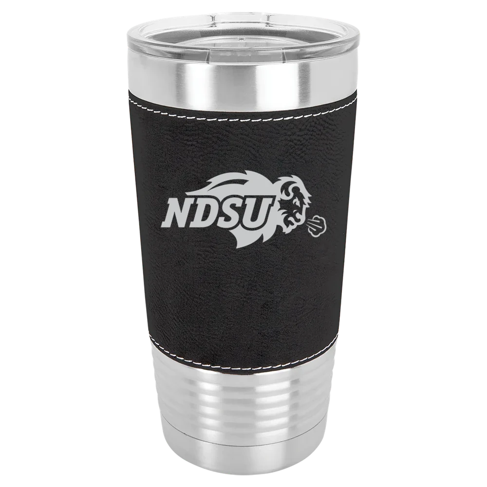 North Dakota State University Polar Camel 20 oz. Leatherette Grip Tumbler with Standard Lid